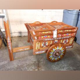 MaxSold Auction: This online auction features furniture such as chaise lounge chairs, Costa Rican ox cart, antique walnut cedar-lined chest, antique mahogany drawer, patio table and chairs, vintage chairs and much more! It also features exercise bike, clothes, decor, collectibles, artwork and much more!